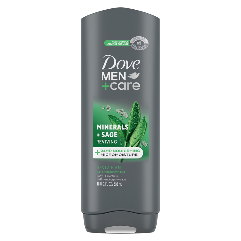 Dove Men+Care Minerals + Sage Body and Face Wash view 1