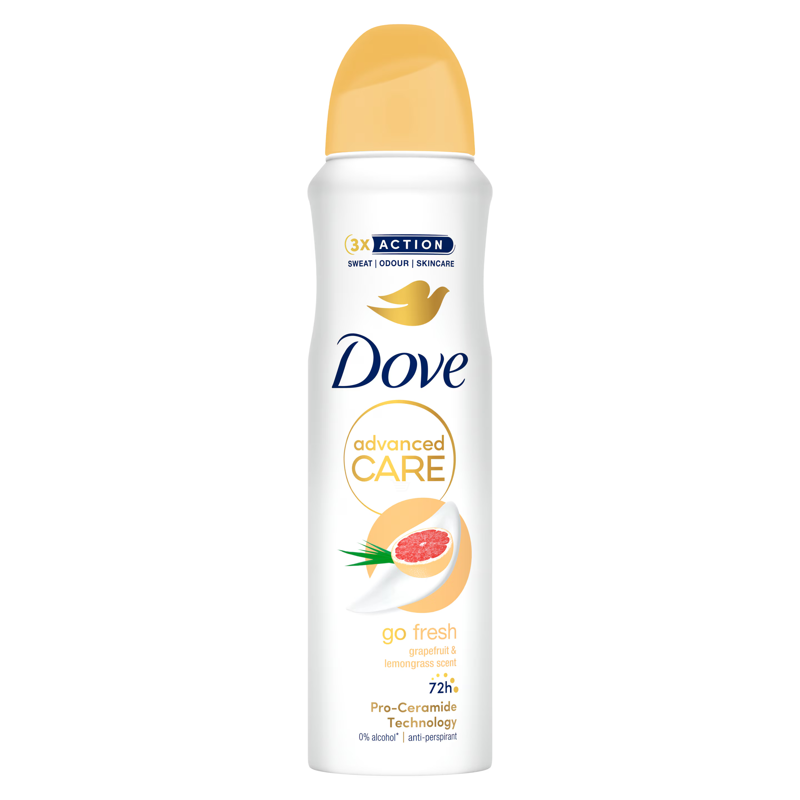 Dove Go Fresh Grapefruit & Lemongrass Anti-Perspirant Deodorant Spray view 1