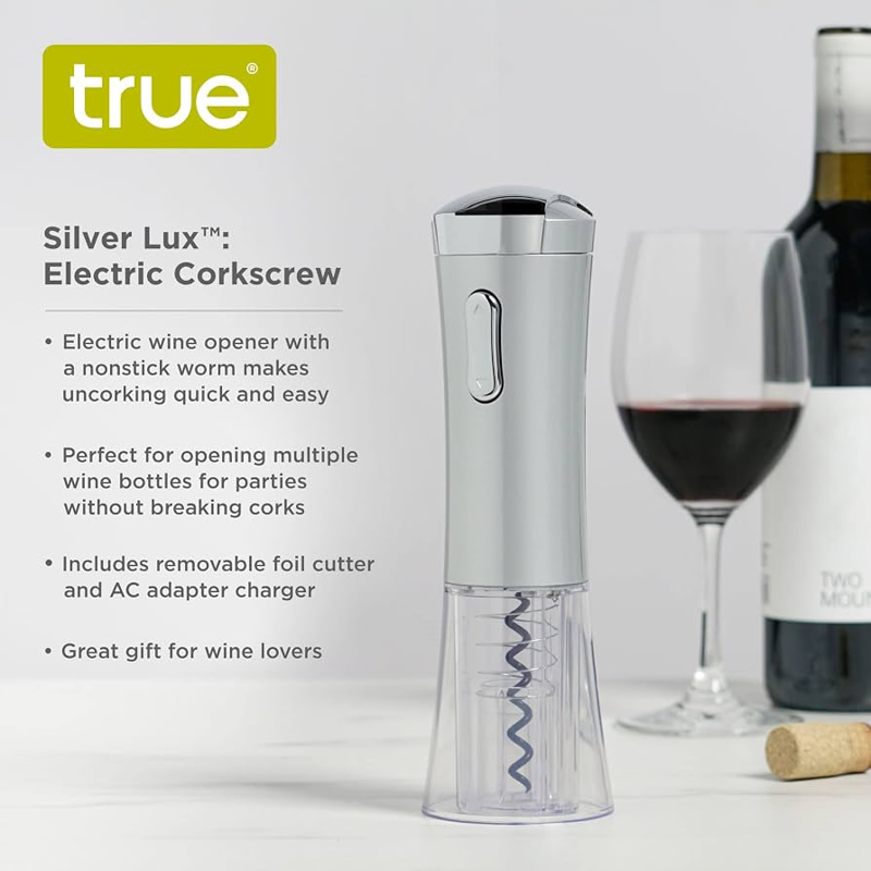 True Silver Lux Electric Corkscrew view 1