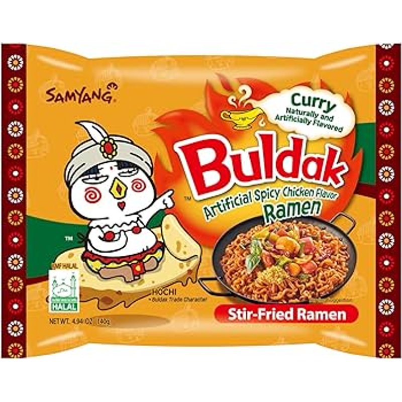 Samyang Buldak Curry Hot Chicken Ramen Noodles 4.94oz Bag