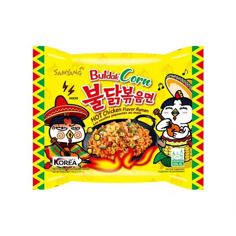 Samyang Buldak Corn Hot Chicken Flavor Ramen view 1
