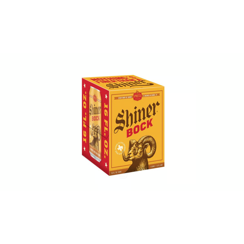 Shiner Bock 4-pack 64oz Cans