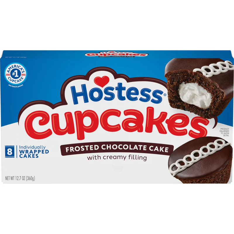 Hostess Chocolate CupCakes 8ct 12.7oz Boxs