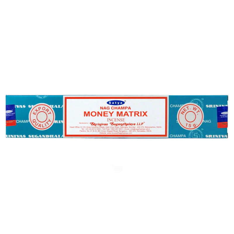 Satya Nag Champa Money Matrix Incense Box view 1