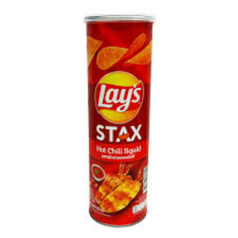 Lay's Stax Original Hot Chili Squid Crisps view 1