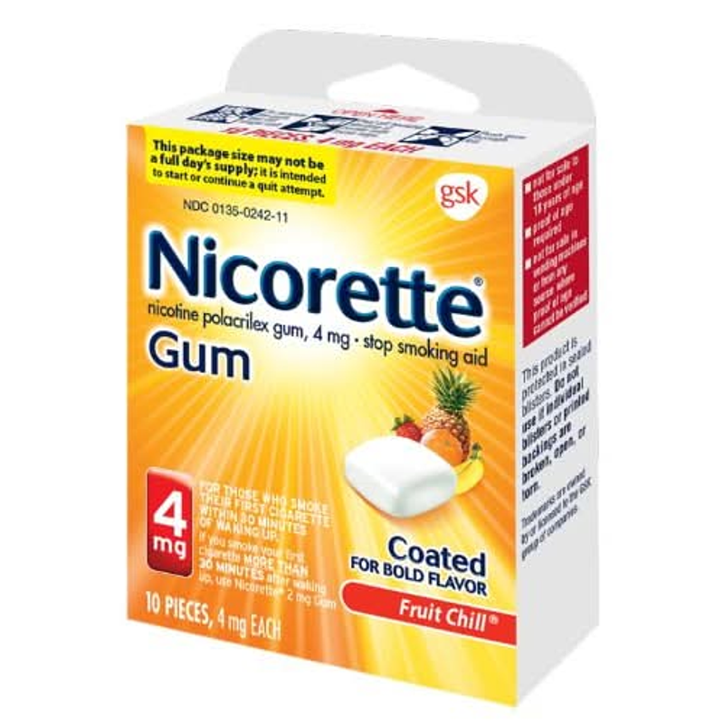 Nicorette Fruit Chill Nicotine Gum Box view 1