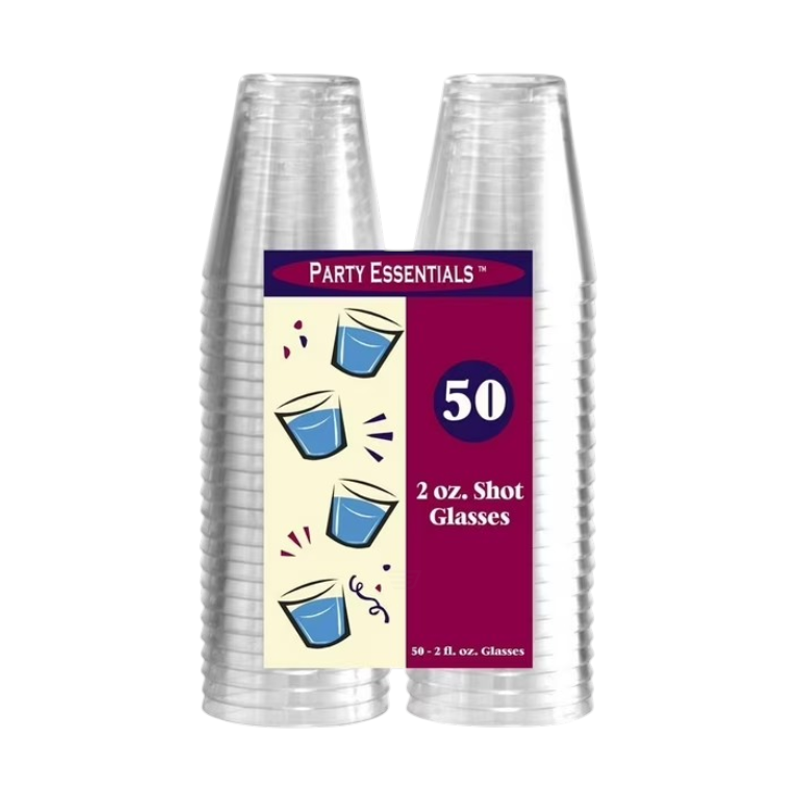 Party Essentials Disposable Plastic Shot Glasses view 1